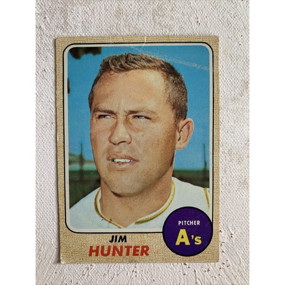 Other - 1968 TOPPS #385 JIM CATFISH HUNTER VG CONDITION VINTAGE BASEBALL CARD HOF